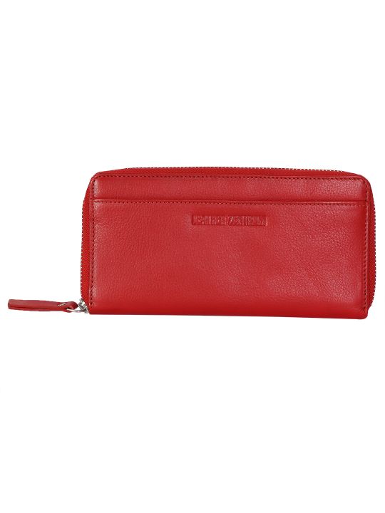 Leather Zentrum Genuine Leather Stylish Red Wallet Clutch For Women's
