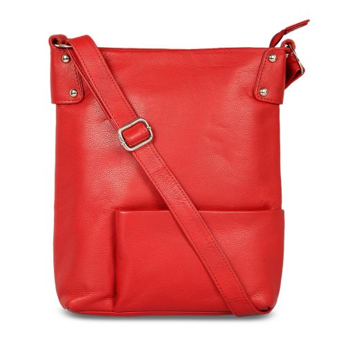 Red Solid Sling Bag