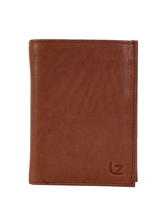 Leather Zentrum Genuine Leather Men's Bi-Fold Casual Tan Wallet (11 Card Slots)