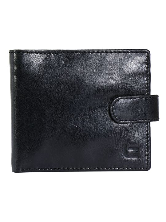 Leather Zentrum Black Genuine Leather Men's Bi-Fold Casual Wallet With RFID Protected (4 Card Slots)