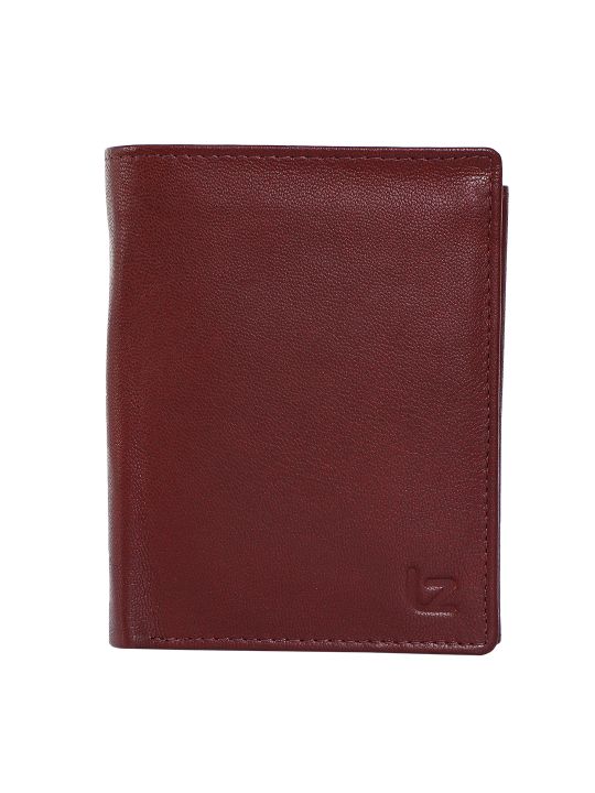 Leather Zentrum Genuine Leather Men's Bi-Fold Casual Maroon Wallet (11 Card Slots)