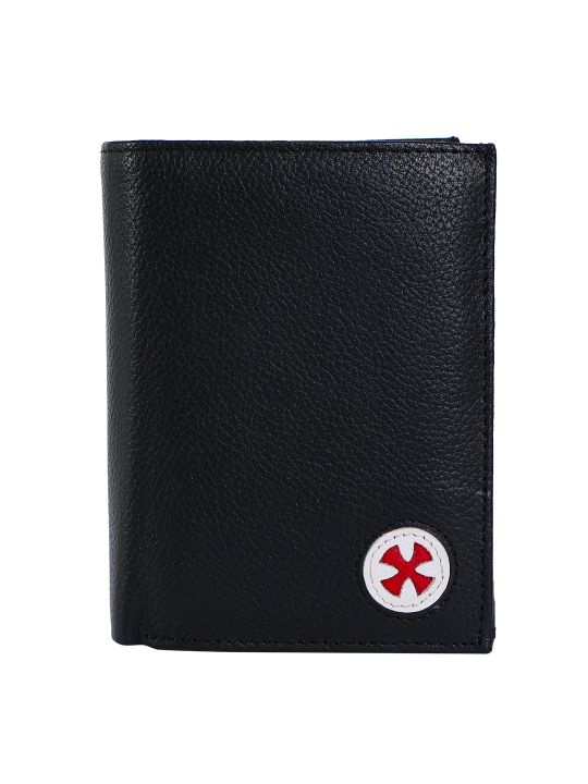 Leather Zentrum Genuine Leather Black Bi-Fold Men's  Wallet (15 Card Slots)