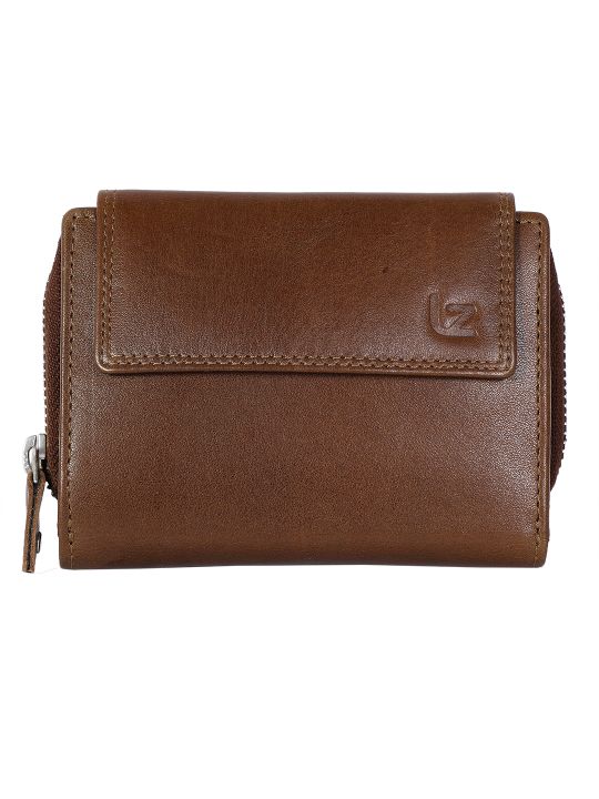 Leather Zentrum Genuine Leather Brown Stylish Wallet Clutch For Women's