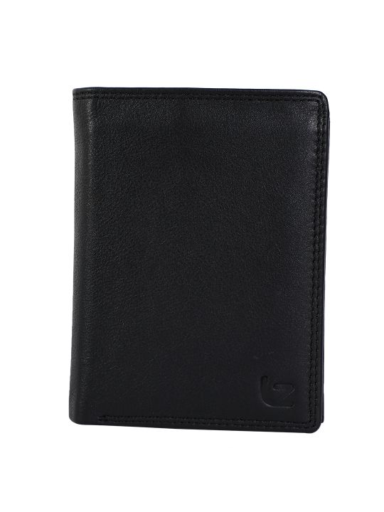 Leather Zentrum Black Casual Bi-Fold Leather Men's Wallet (11 Card Slots)