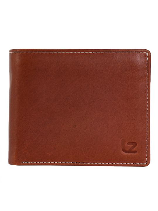 Leather Zentrum Premium Leather Tan Bi-Fold Casual Men's Wallet (5 Card Slots)