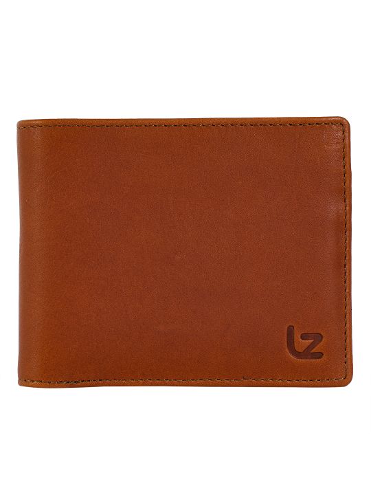 Leather Zentrum Genuine Leather Classic Bi-Fold Tan Men's Wallet (7 Card Slots)